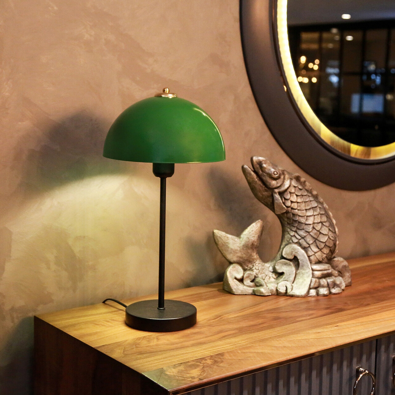 Lampa de masa, Opviq, 780SGN2627, Verde - imagine 3